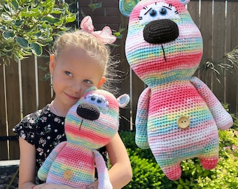 Crochet Teddy Bear Pattern, Easy Amigurumi Stuffie PDF Pattern