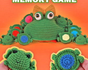 The ORIGINAL Mommy Frog Memory Game - Crochet Pattern, Amigurumi Toy PDF Pattern, Montessory