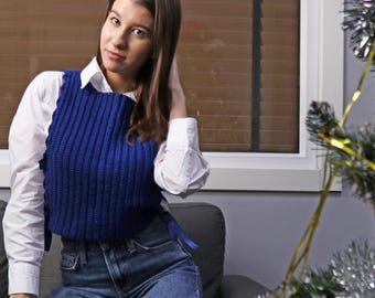 Crochet Side Tie Vest Pattern: Adjustable Design (PDF Pattern)