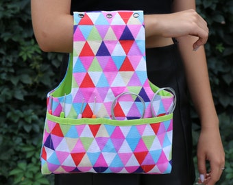 Cotton Yarn Tote Bag, Knitting Project Organizer
