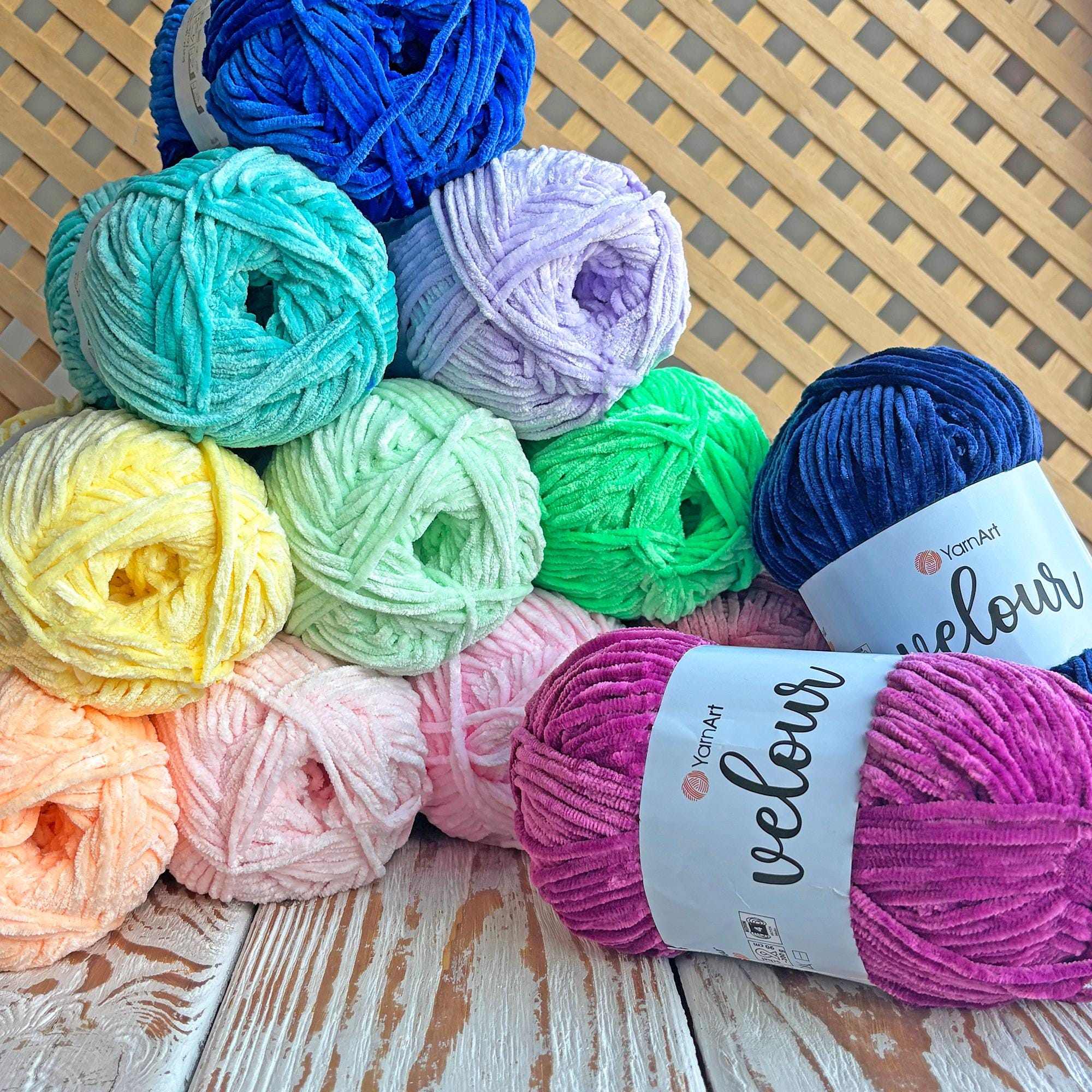 YARNART VELOUR 28 COLORS, Amigurumi Yarn, Plush Yarn