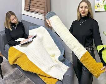 Crochet Pattern GIANT CIGARETTE Blanket, No Sew Easy Crochet Pattern, Blanket PDF Pattern, Crochet Cigarette Plushie, Holiday Pattern