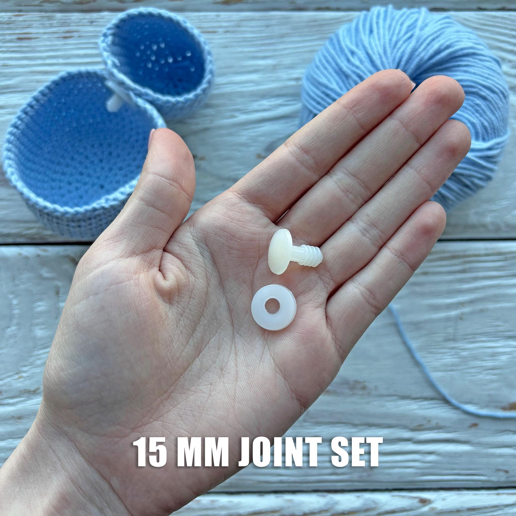 28 Set Doll Joints Assorted Size White Plastic Animal Joints Bear Making Accessories for Doll Making Limbs and Head Joints