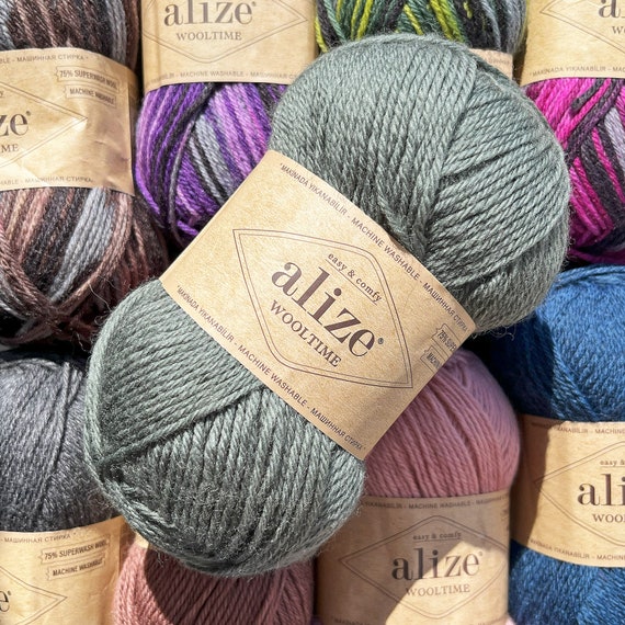 ALIZE WOOLTIME Superwash Wool Yarn, Winter Yarn, Knitting Yarn, Crochet Yarn,  Warm Yarn, Sock Yarn, Worsted Yarn, Soft Yarn 