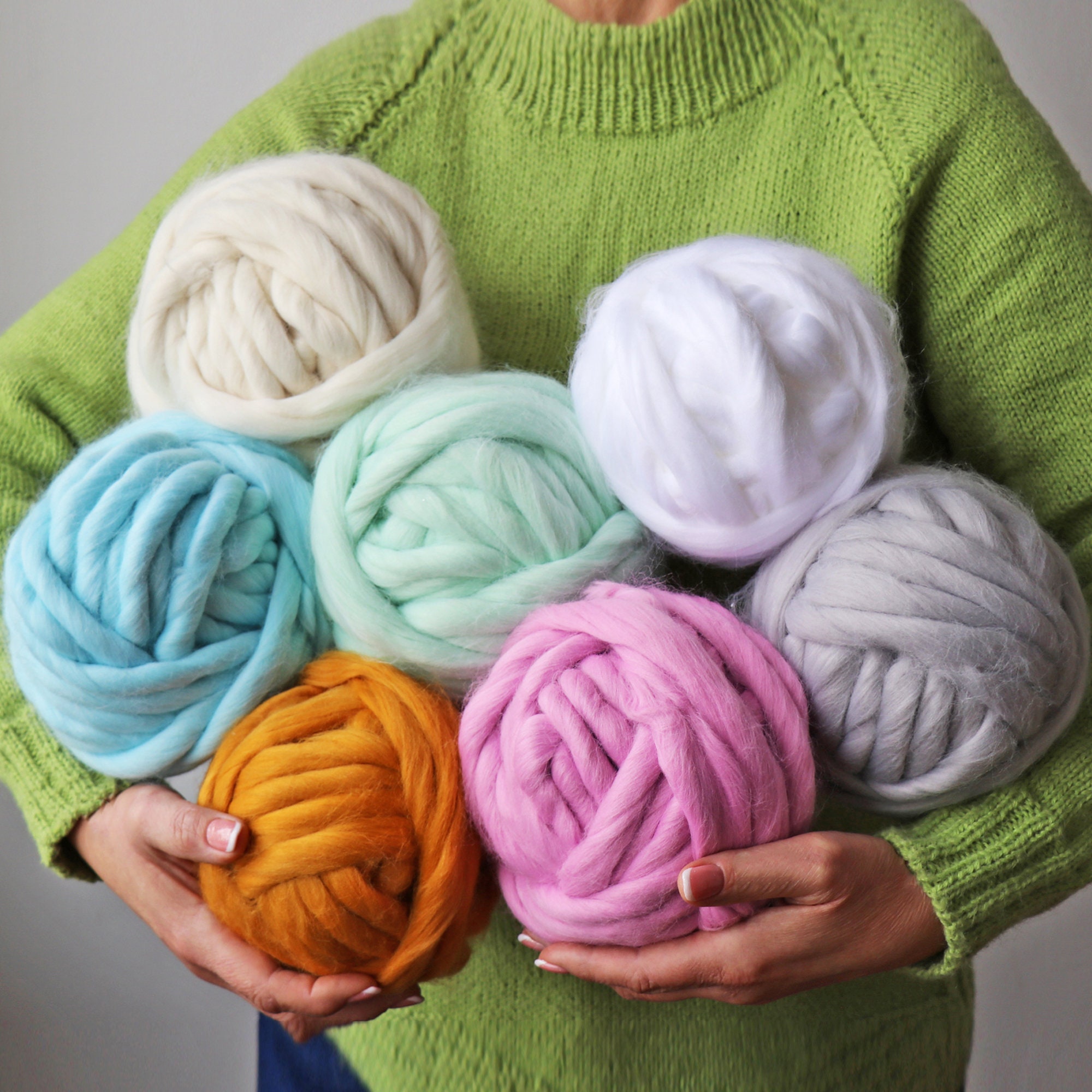 Deluxe Arm Knitting Yarn 500g Big Chunky Yarn 3cm DIY Gift Blanket, Pet Bed  