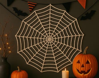Halloween Spiderweb Crochet Pattern: DIY Garland Bunting PDF Pattern, Wall Decor