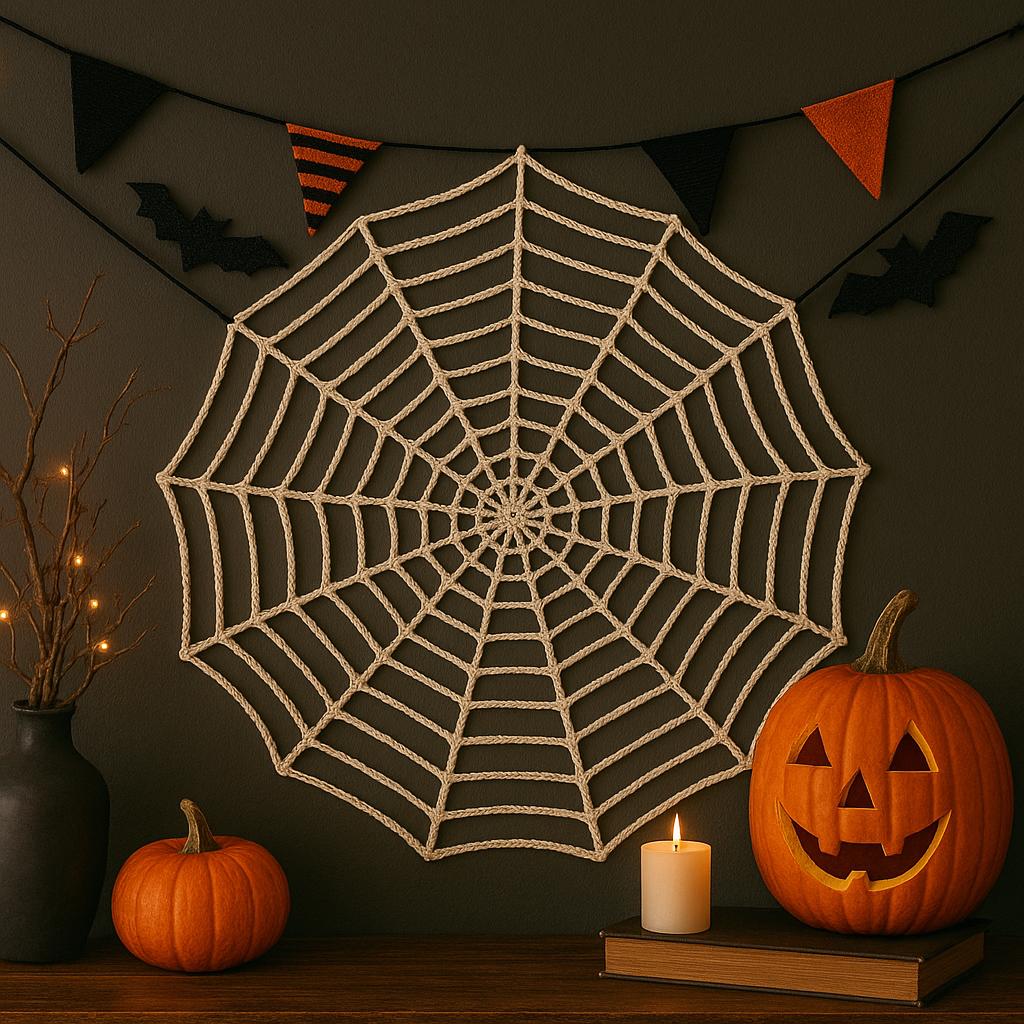 30 Spiderweb Crochet Patterns: 30 Ways to Make Webby Stitch Work for Halloween, Gothic... 3 Halloween Spiderweb Crochet Garland Pattern PDF