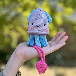 Crochet Squid Pattern, Amigurumi Sea Creature PDF Pattern