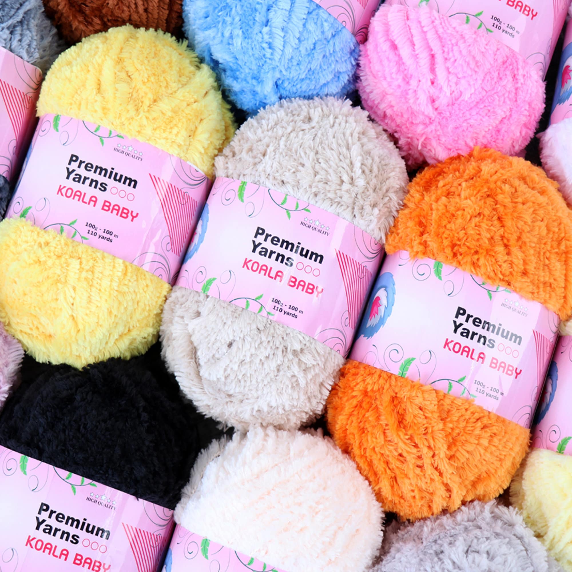 100g Flush Coral Yarn Wool Fluffy Mink Eyelash Knitting Threads