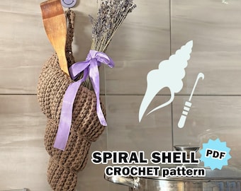 Crochet Spiral Shell Basket Pattern, Hanging Planter PDF Pattern