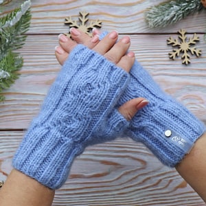 Knit FINGERLESS GLOVES pattern. PDF pattern knitting. Knit handwarmers pattern. Driving gloves. Knit mittens. Women, Men, Kids mittens
