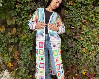 Crochet Granny Square Cardigan & Blanket Pattern (PDF Pattern)