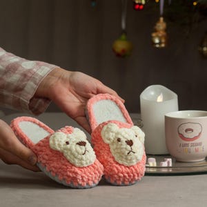 Crochet Baby Slippers Pattern: Chenille Shoes with Rubber Soles (PDF)