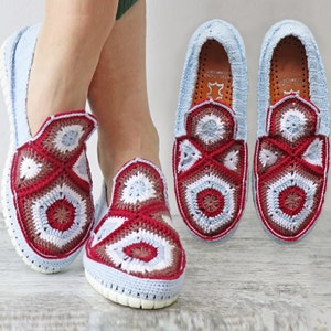 Crochet SHOES PATTERN. PDF Shoemaking Pattern. Handmade Shoes. Crochet Espadrillies. Crochet Slippers. Crochet Clogs. Crochet Sneakers.