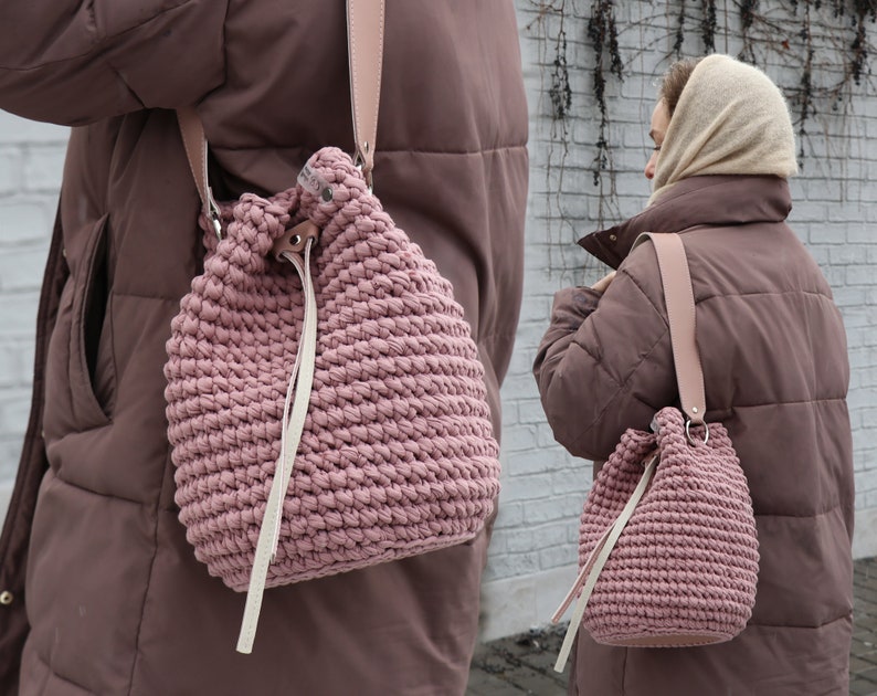 EASY CROCHET BAG Pattern. Bucket Bag. The Frankie Bag. Crochet Handbag Pattern. Tote bag pattern. Crochet Boho Pattern.Crochet Bag Purse Pdf image 2