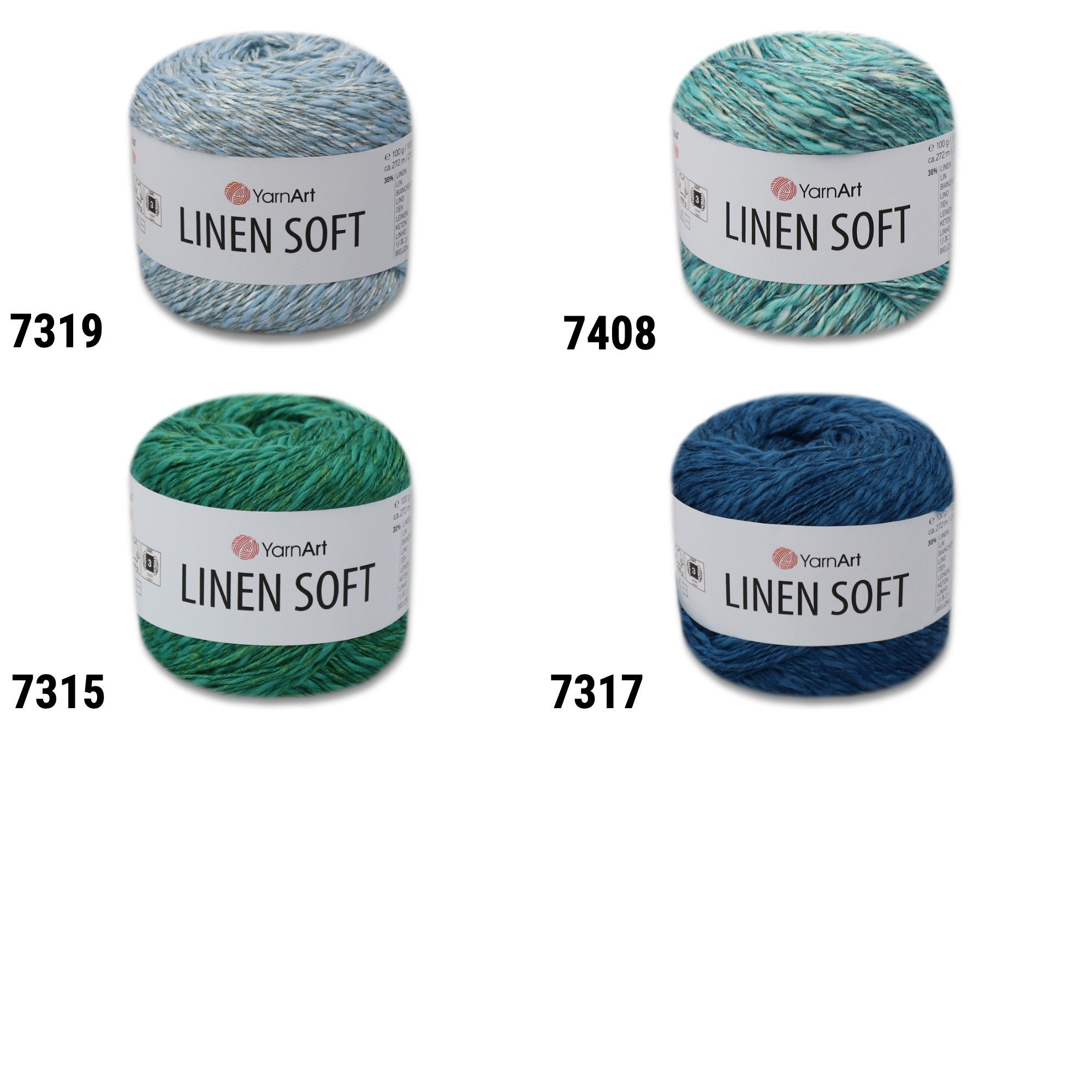 Yarnart Linen Soft, DK Cotton Linen Viscose Blend Yarn - Etsy