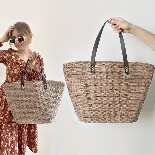 EASY Crochet BAG Pattern, Crochet Tote Bag Pattern, Crochet handbag pattern, Raffia Bag Pattern, Beach Bag Pattern, Boho, Summer Crochet