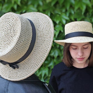 Crochet SUN HAT Pattern, Canotier PDF Crochet Hat Pattern, Bow Fashion Hat, Sunscape Sun Hat, Crochet Sun Hat, Crochet Trendy Hat Pattern