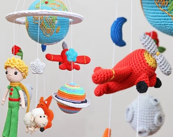 Nursery Mobile Crochet Pattern, Amigurumi Planets, Carousel PDF Pattern