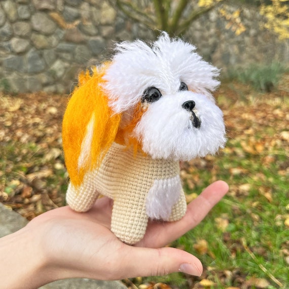 シーズー犬の編みぐるみおもちゃの編み図（PDF版、英語） - Etsy 日本