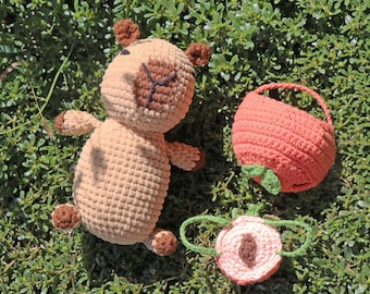 Capybara Crochet Pattern, Amigurumi Easy Crochet Capybara, Cute DIY Gift, PDF Digital Download