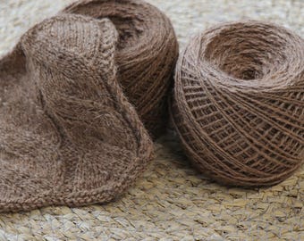 100% Camel Wool Yarn, Undyed Camel Hair Yarn, Sport Weight Organic Camel Fiber