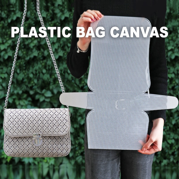 BAG PLASTIC CANVAS in 3 Größe, Taschen Kunststoff Canvas-Muster, Kunststoff Canvas Grid, Beutelherstellung, Zubehör zur Taschenherstellung, Kunststoffmaschenblatt für DIY-Tasche