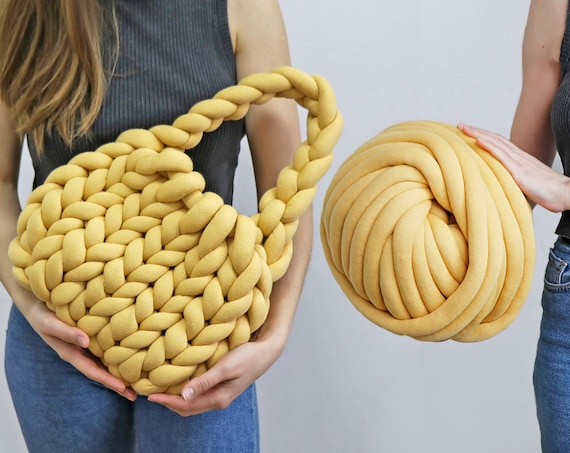 Chunky Cotton Arm Knitting Yarn, YarnArt Marshmallow Bulky Yarn