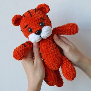 Tiger Amigurumi Pattern, EASY TIGER CROCHET Pattern, Crochet Tiger Tutorial, Plushie Toy Animal, Diy Tiger, Pdf Pattern, Instant Download