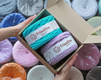 T-SHIRT YARN 46 COLORS, Premium TShirt Yarn, Bag Yarn, Bulky Yarn, Basket Yarn, 100% Cotton, Textile Yarn, Ukrainian Yarn, Fabric Yarn
