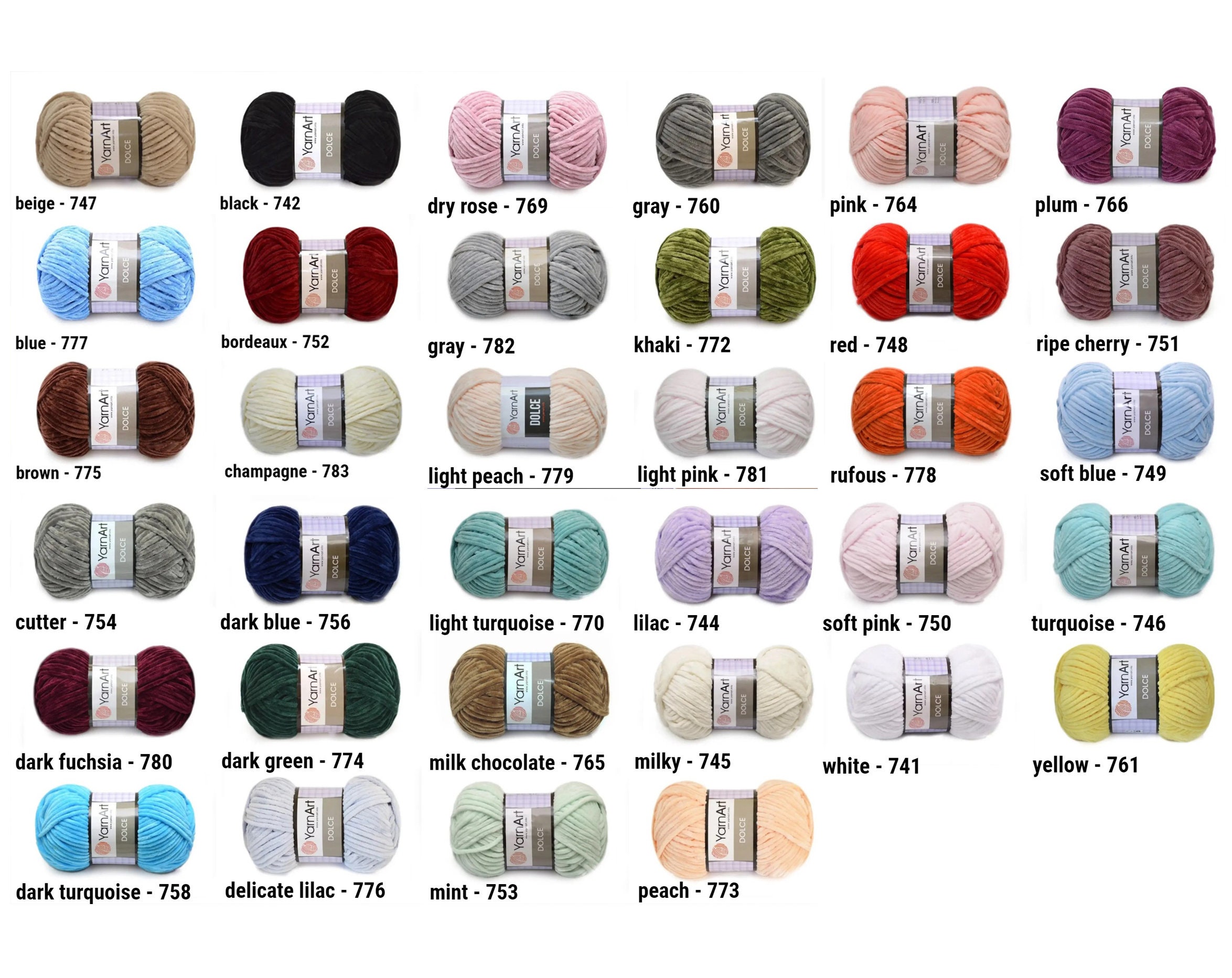 Bulky CHENILLE YARN. Chunky Blanket Yarn. Yarnart Dolce Yarn. Etsy