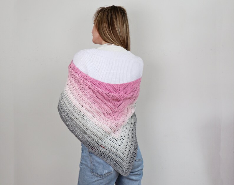 Easy Crochet Boho Shawl Pattern, Triangle Scarf PDF Pattern - Etsy
