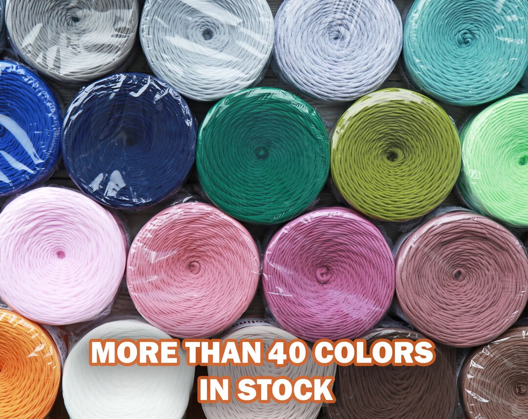 TSHIRT YARN 46 COLORS Premium Tshirt Yarn Bag Yarn Bulky Etsy