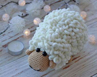 Crochet Sheep Pattern, Plush Amigurumi Lamb PDF Pattern