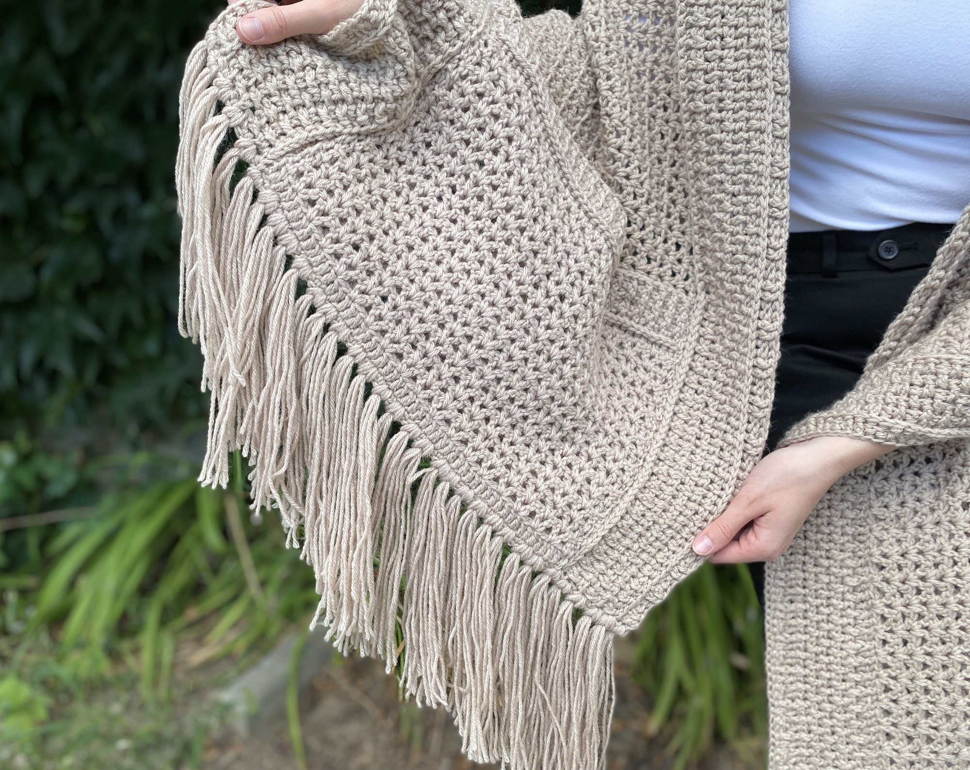 Easy Crochet Shawl PATTERN Crochet Wrap PDF Pattern Women - Etsy