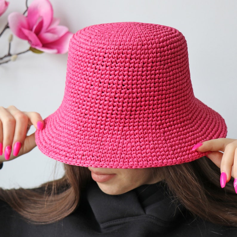 Easy BUCKET HAT Crochet Pattern. Summer Sun Hat Tutorial. Handmade Crochet Hat. Crochet Trendy Hat Pattern. Crochet Hat for Women image 4