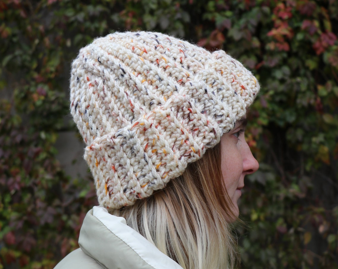 Easy Crochet Ribbed Beanie Crochet PDF Pattern - Etsy