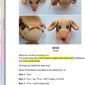 DOG STACKING TOY Crochet Pattern, Dog Amigurumi Baby Activity Toy,Ring Tower Pdf Bundle, Amigurumi Dog,Easy Instructions,Dog Crochet Pattern zdjęcie 9
