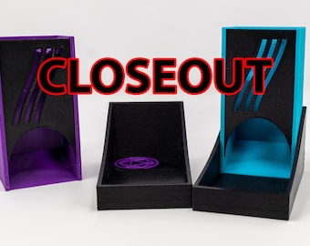 CLOSEOUT - MINI Dice Tower Set - Full Set - Includes Dice Tower, Tray, and Coin - RPG Gaming - Dungeons and Dragons - D&D - Old Colors