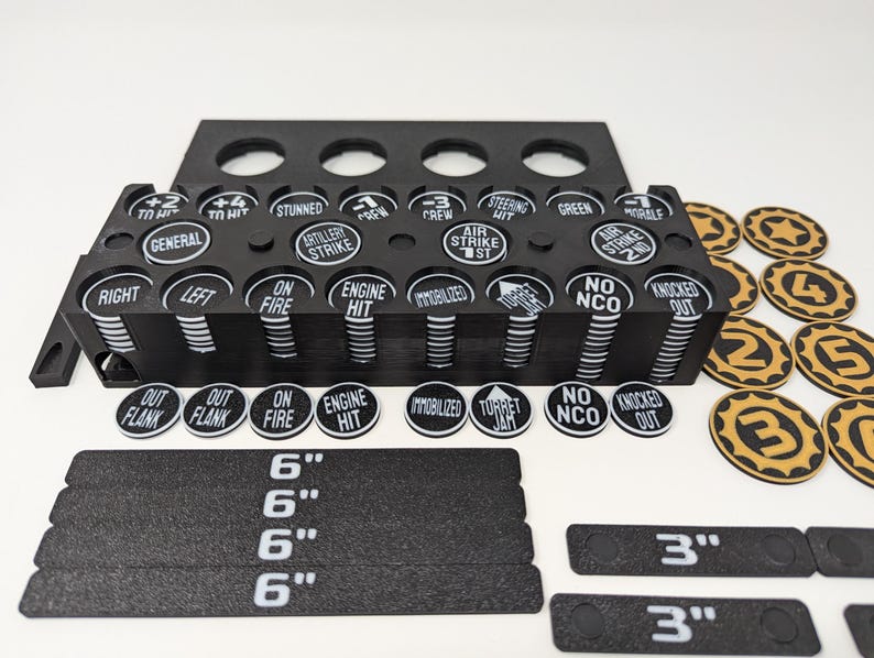 Bolt Action Token Set With Measuring Sticks and Objective Markers ...