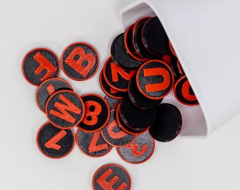 Map Markers - BLOCK FONT - 24mm (1") size - Lots of Colors - RPG Gaming - Dungeons and Dragons - D&D