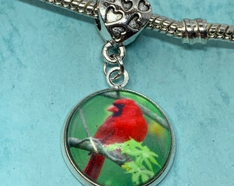 red cardinal pandora charm