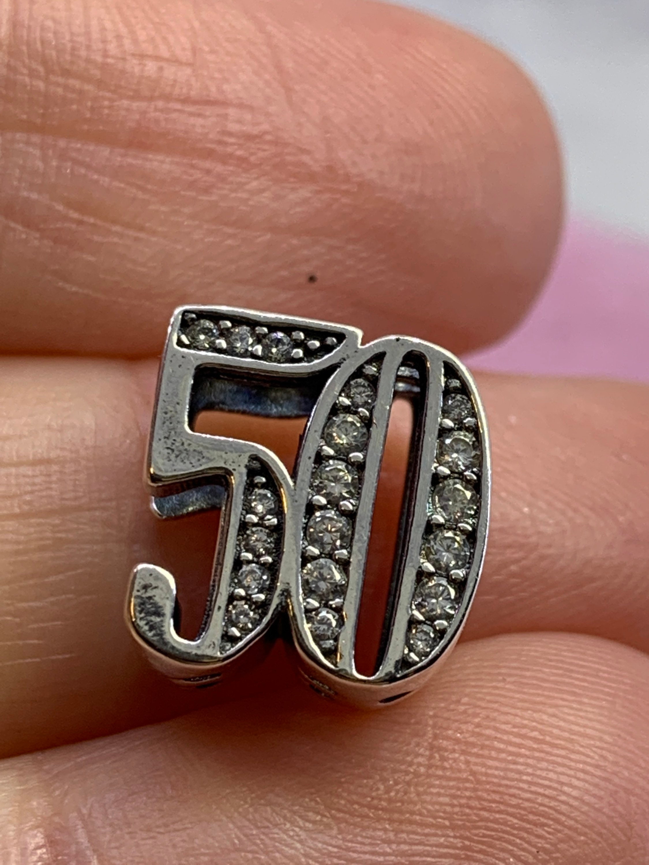Sterling Silver Milestone Birthday Anniversary Number Charm Bead - Etsy