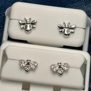 sterling silver BUMBLE BEE stud earrings
