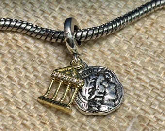 sterling silver Athens Greece colosseum charm pendant
