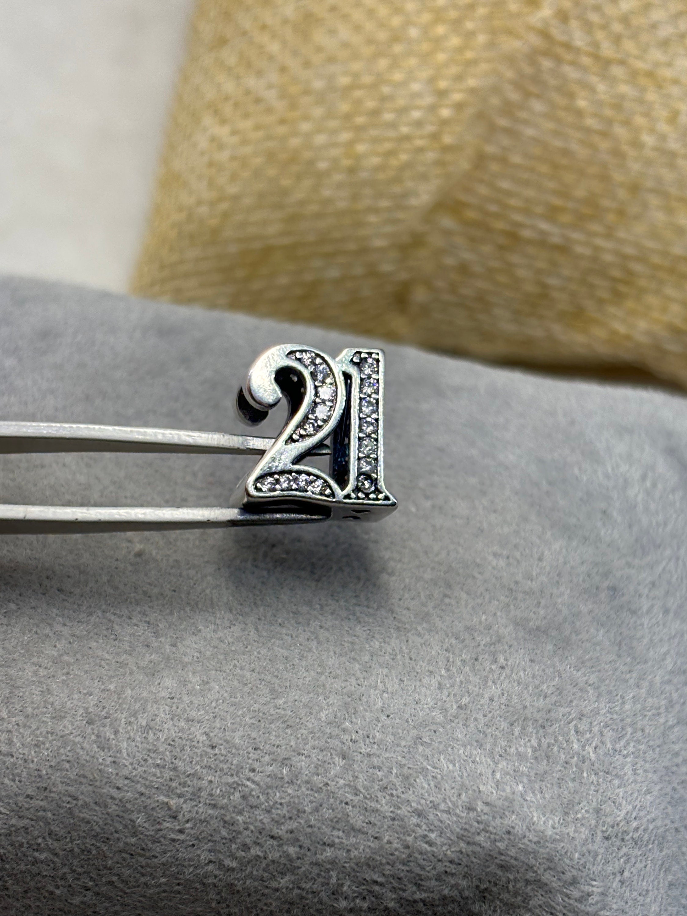 Sterling Silver Milestone Birthday Anniversary Number Charm Bead - Etsy
