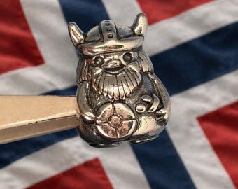 Sterling Scandinavian Viking warrior charm bead
