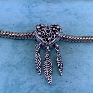 Dreams of the Heart dreamcatcher sterling charm pendant