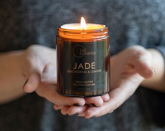 Jade - Lemongrass & Coriander Scented 100% Soy Wax Candle