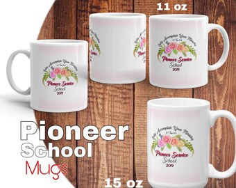 Pioneer School Mug: Floral Design, JW Gifts (11oz or 15oz)